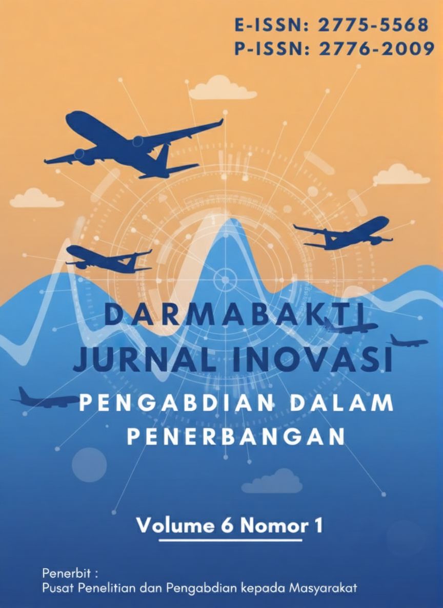 					View Vol. 6 No. 1 (2025): Darmabakti: Jurnal Inovasi Pengabdian dalam Penerbangan
				